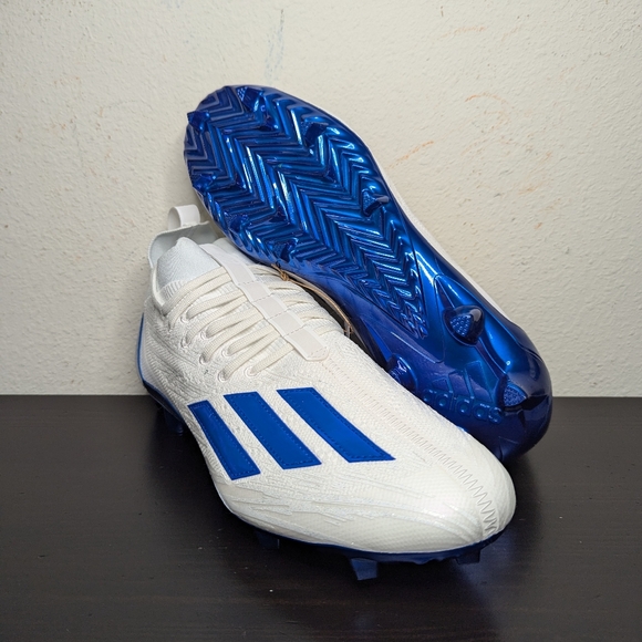 Adidas Men\'s Sizes ADIZERO PRIMEKNIT Football Cleat White/Royal Blue GV9621 main image 6